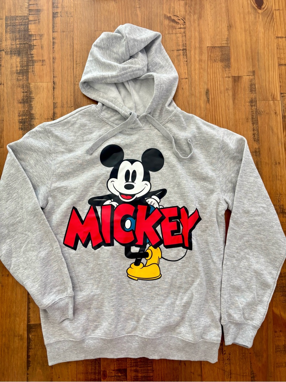 Gray Disney Mickey Graphic Hoodie Sweatshirt